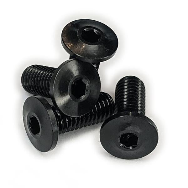 Terske Black Ultra-Low Profile Titanium Bottle Cage Bolts x4