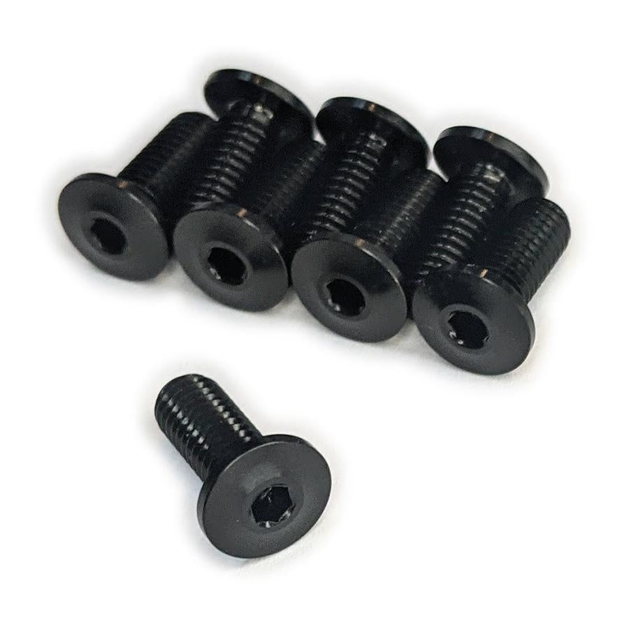 Terske Black Ultra-Low Profile Titanium Bottle Cage Bolts x8