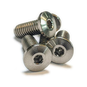 Terske Natural Ultra-Low Profile Titanium Bottle Cage Bolts x4