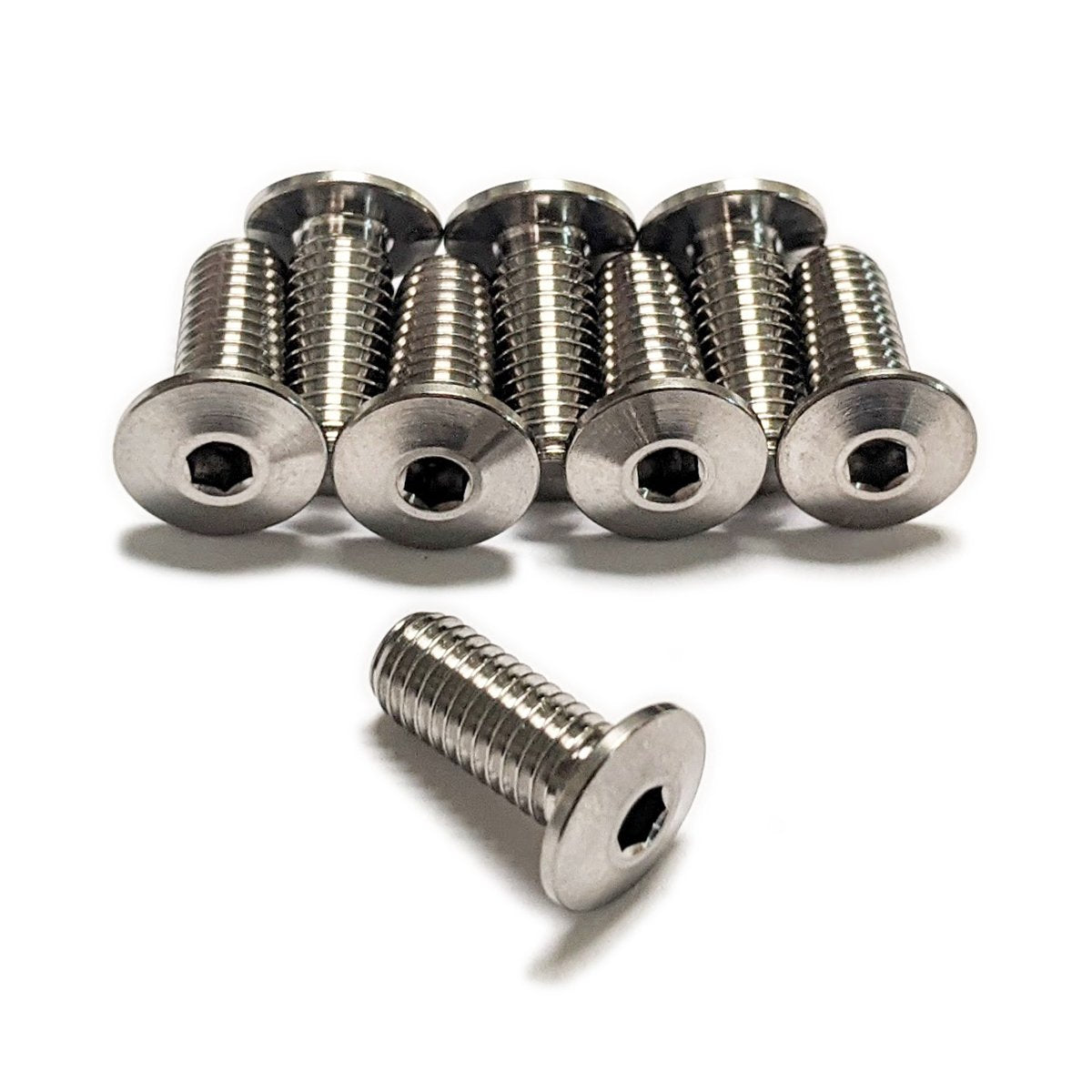 Terske Natural Ultra-Low Profile Titanium Bottle Cage Bolts x8