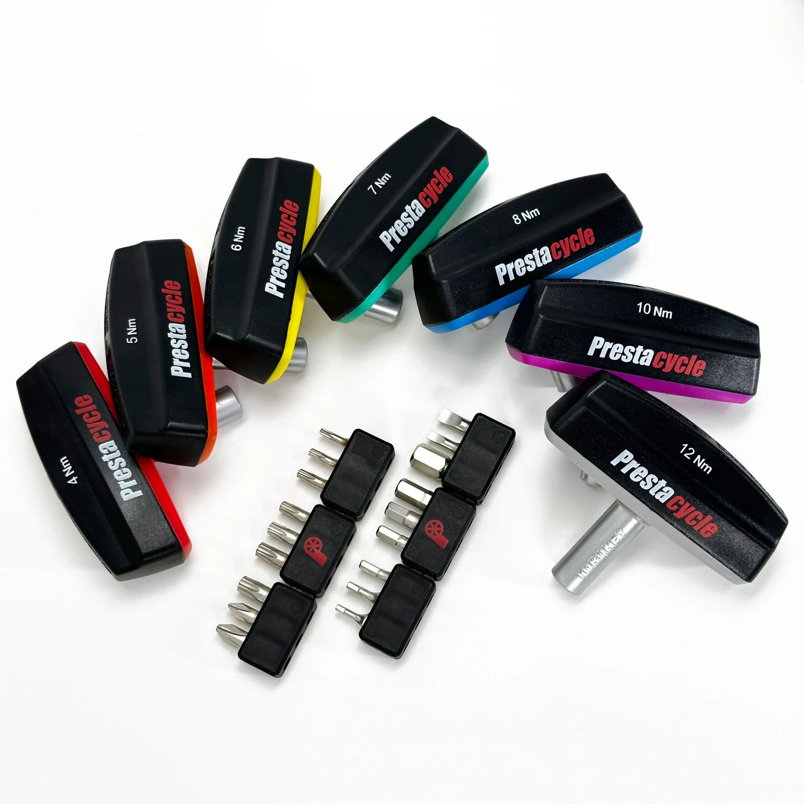 Prestacycle Pro TorqKeys - T-Handle Torque Tool - 4Nm, 5Nm, 6Nm, 7Nm, 8Nm, 10Nm, 12Nm + 18 Bits Bundle