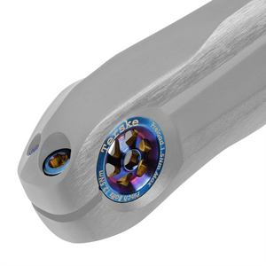 Terske Burnt Blue Titanium Upgrade Kit for Shimano Hollowtech II Cranksets