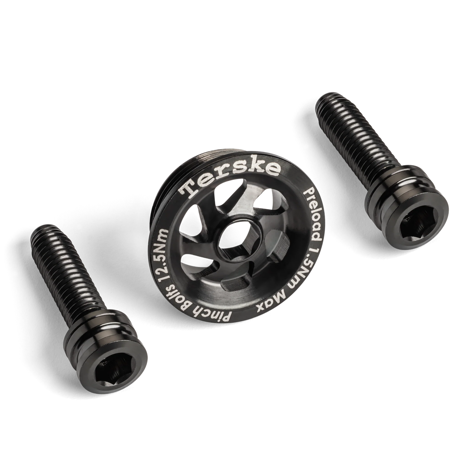 Terske Stealth Black Titanium Upgrade Kit for Shimano Hollowtech II Cranksets
