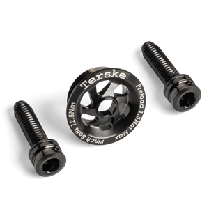 Terske Stealth Black Titanium Upgrade Kit for Shimano Hollowtech II Cranksets