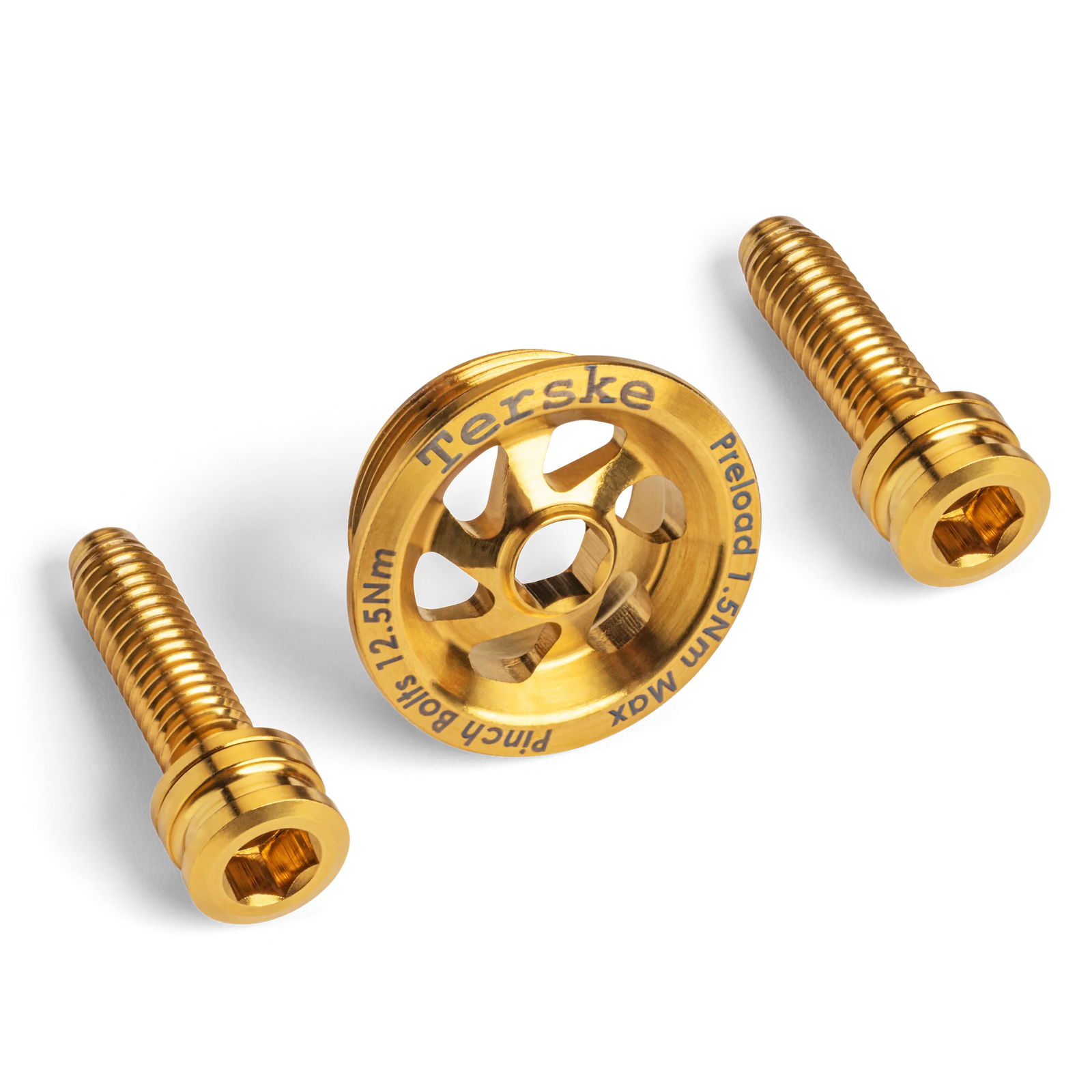 Terske Gold Titanium Upgrade Kit for Shimano Hollowtech II Cranksets