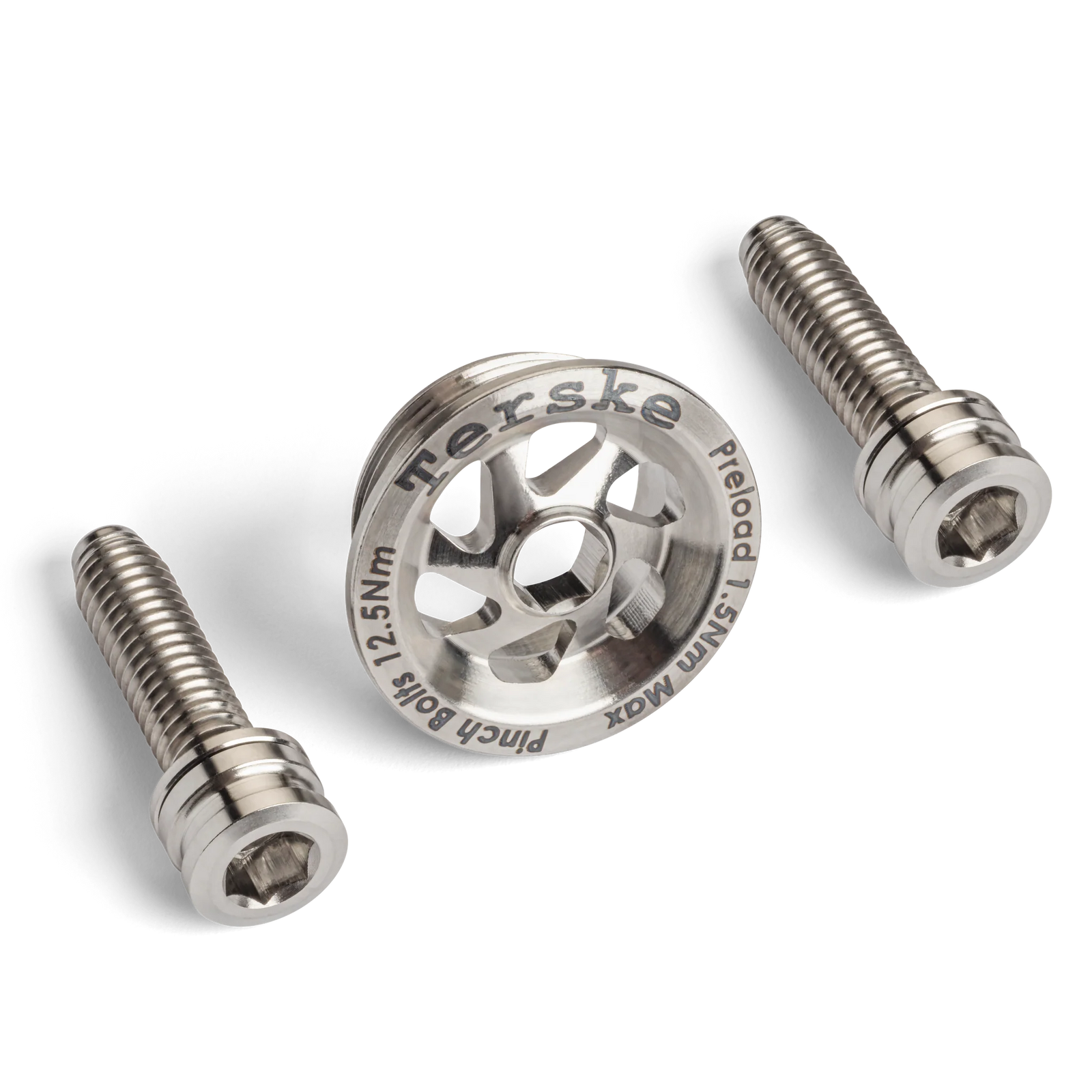 Terske Natural Titanium Upgrade Kit for Shimano Hollowtech II Cranksets