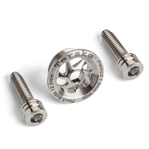 Terske Natural Titanium Upgrade Kit for Shimano Hollowtech II Cranksets