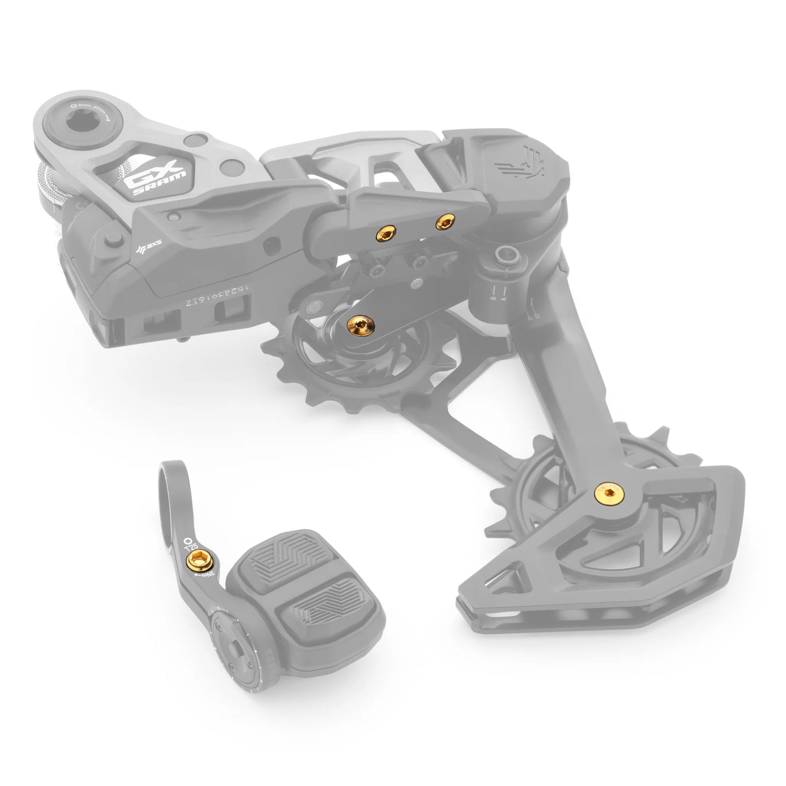Stealth Black Titanium Hardware Kit for SRAM Transmission Derailleurs