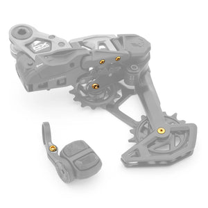 Stealth Black Titanium Hardware Kit for SRAM Transmission Derailleurs