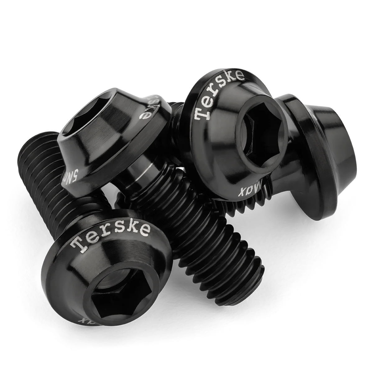 Terske Low Profile Black Titanium Bottle Cage Bolts