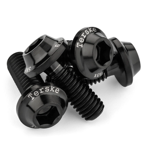 Terske Low Profile Black Titanium Bottle Cage Bolts