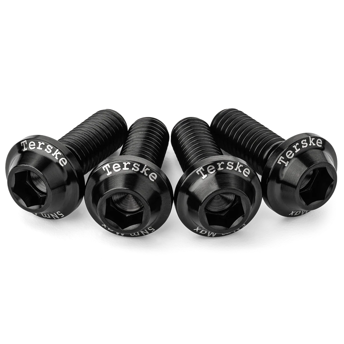 Terske Low Profile Black Titanium Bottle Cage Bolts