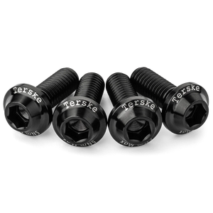 Terske Low Profile Black Titanium Bottle Cage Bolts