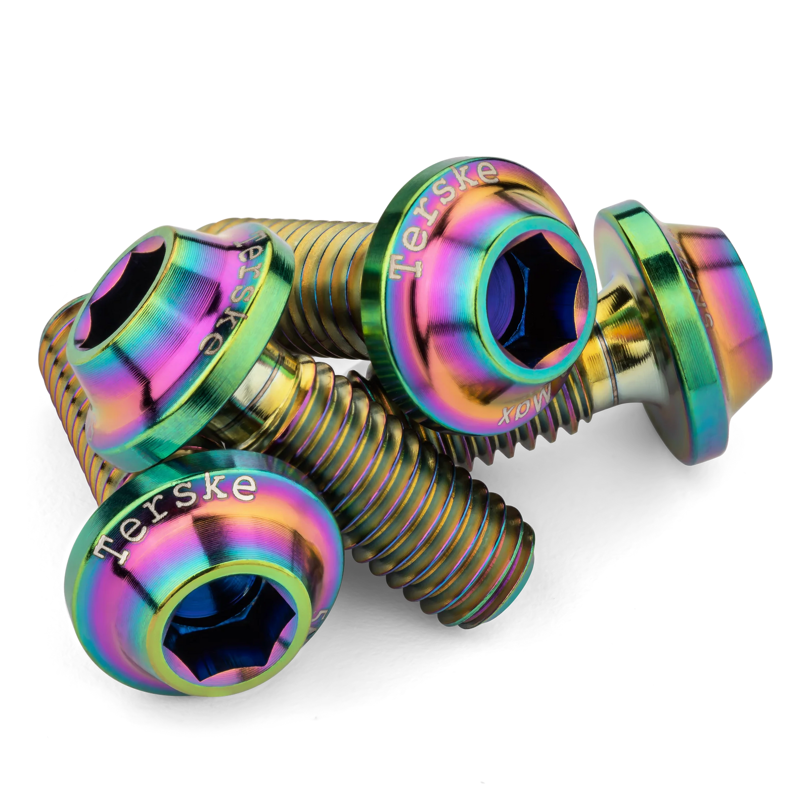 Terske Low Profile Oil Slick Titanium Bottle Cage Bolts
