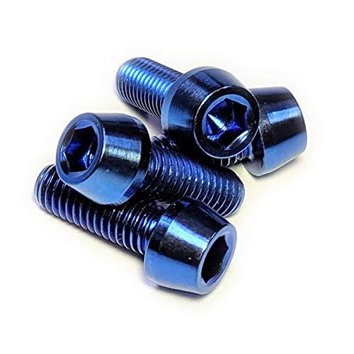 Terske Blue Titanium Water Bottle Cage Bolts x4 Gone Biking Mad Ltd