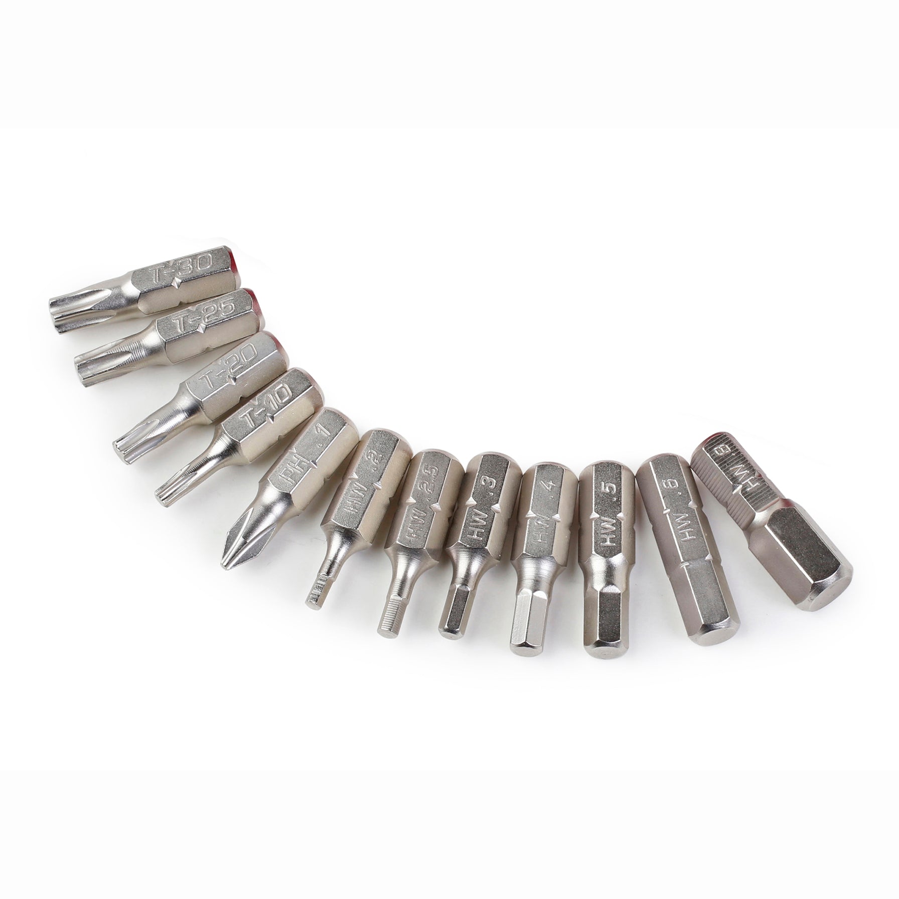 Prestacycle Professional 12 piece Replacement 1/4″ Hex Bits Set