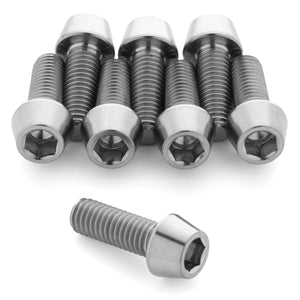 Terske Natural Titanium Water Bottle Cage Bolts x8