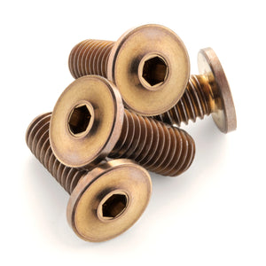 Terske Ultra-Low Profile Bronze Anodized Titanium Bottle Cage Bolts x4