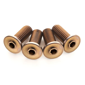 Terske Ultra-Low Profile Bronze Anodized Titanium Bottle Cage Bolts x4