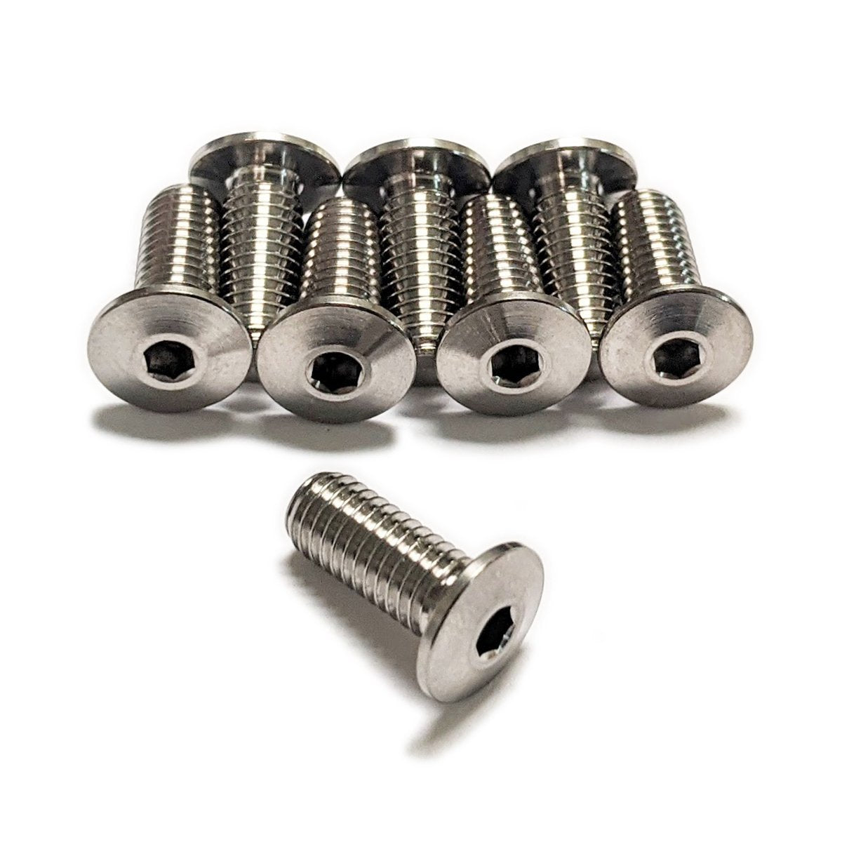 Terske Natural Ultra-Low Profile Titanium Bottle Cage Bolts x12