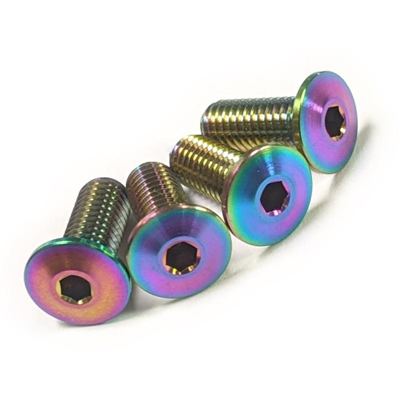 Terske Oil Slick Ultra-Low Profile Titanium Bottle Cage Bolts x4