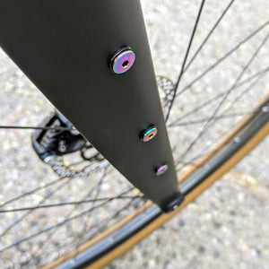 Terske Black Ultra-Low Profile Titanium Bottle Cage Bolts x12